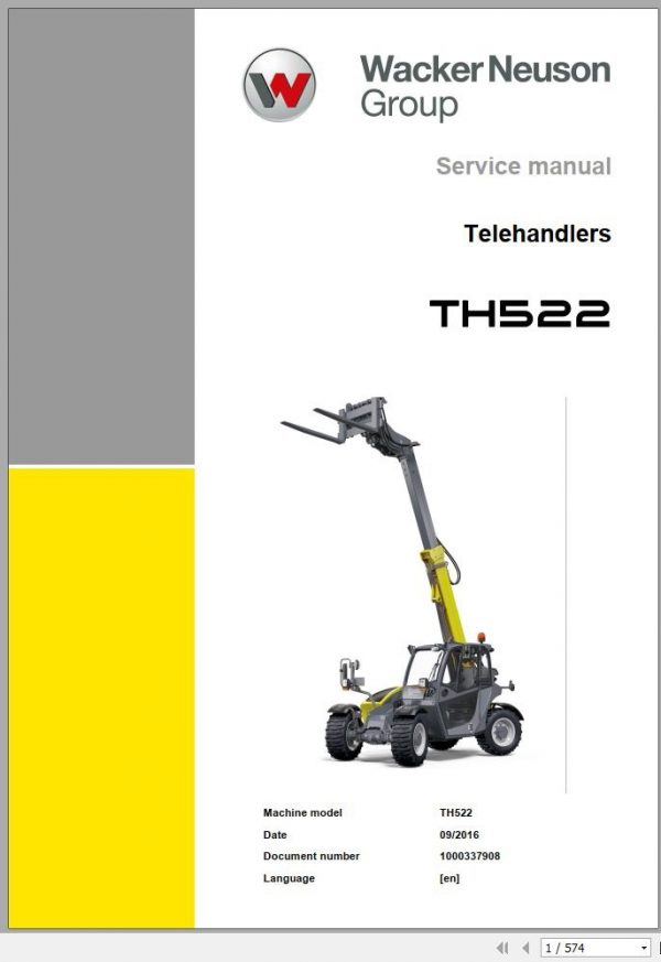 Wacker Neuson Telehandlers TH522 Specs, Technical Data, Lift Charts