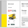 Wacker Neuso Track Dumper DT05 Operator Service Manual Spare Parts Catalog 1