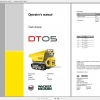 Wacker Neuso Track Dumper DT05 Operator Service Manual Spare Parts Catalog 3