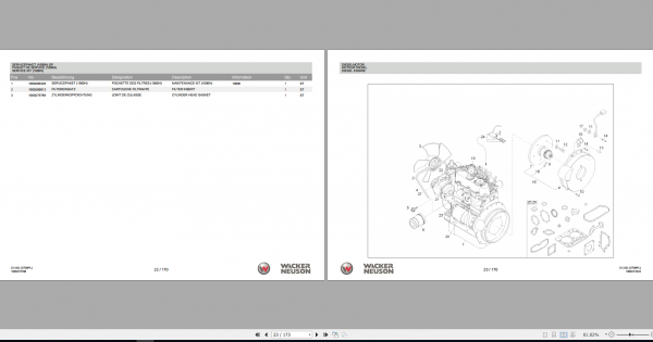 Wacker Neuso Track Dumper DT08PL Operator Service Manual Spare Parts Catalog 3