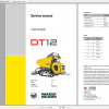 Wacker Neuso Track Dumper DT12 Operator Service Manual Spare Parts Catalog 2