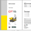 Wacker Neuso Track Dumper DT15 Operator Service Manual Spare Parts Catalog 2
