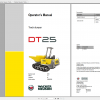 Wacker Neuso Track Dumper DT25 Operator Service Manual Spare Parts Catalog 1