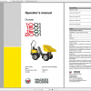 Wacker Neuso Wheel Dumper 1001 Operator Service Manual Spare Parts Catalog 2