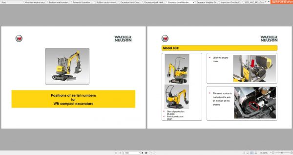Wacker Neuson Excavators Overview Supplement Manuals 1