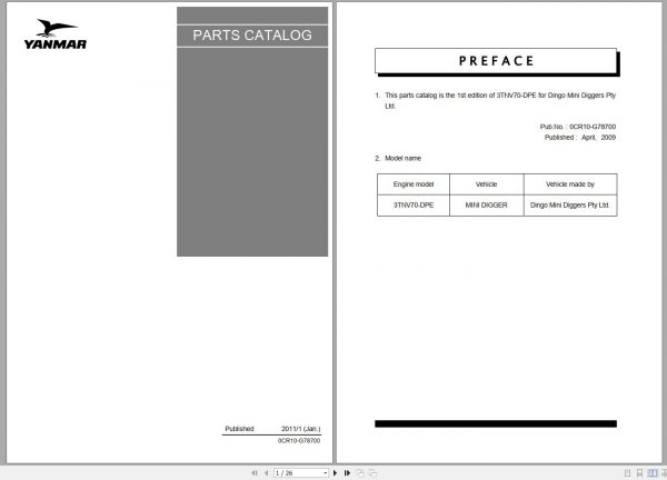 Wacker Neuson Mini Loader Engines Operator Service Parts Manual EN IT FR DE PT 1