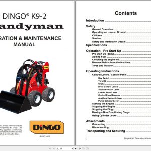 Wacker Neuson Mini Loader K9 2 Hydraulic Diagram Parts Operation Maintenance Manual 2012 1