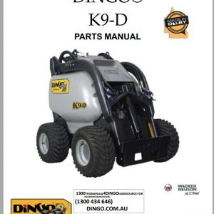 Wacker Neuson Mini Loader K9 C K9 D K9 P Parts Operation Maintenance Manual 2020 2