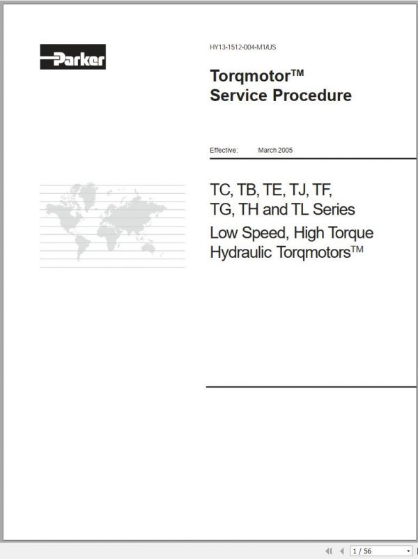 Wacker Neuson Parker TorqMotor TC TB TE TJ TF TG TH TL Series Service Manual 2005 1