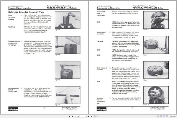 Wacker Neuson Parker TorqMotor TC TB TE TJ TF TG TH TL Series Service Manual 2005 2