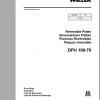 Wacker Neuson Reversible Vibratory Plates BPU100 70 Spare Parts Catalog 10 2004 0007942 1