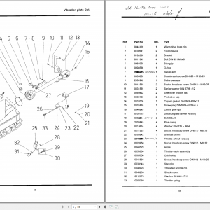 Wacker Neuson Reversible Vibratory Plates BPU4045A Spare Parts Catalog 0007009 1