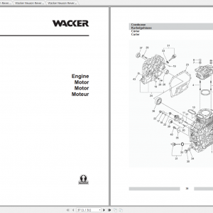 Wacker Neuson Reversible Vibratory Plates DPU 4045 Y Operator Parts Manual 0610027 1