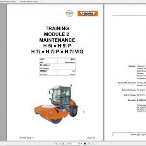 Wacker Neuson Single Drum Roller Hamm H222 Service Manual System Manual Wiring Diagram 1
