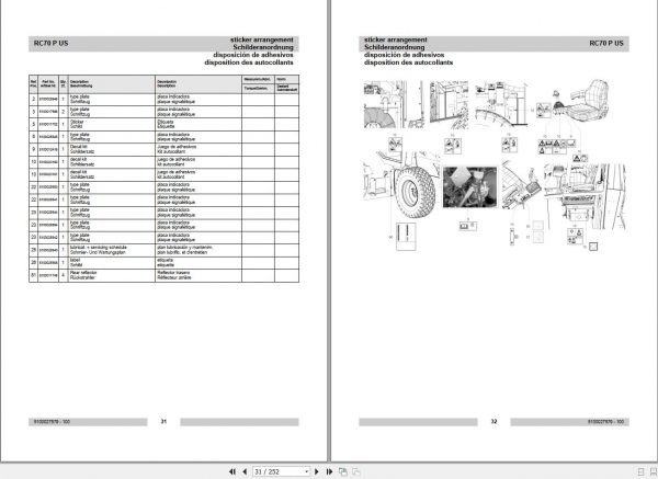 Wacker Neuson Single Drum Roller RC70 P US Spare Parts Catalog 05 2016 5100027579 Rev100 2