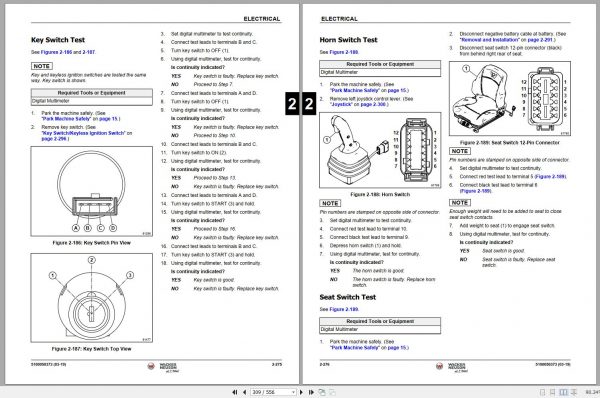 Wacker Neuson Skid Steer Loader Track ST40 Error Codes Service Operators Parts Manual EN FR ES 3