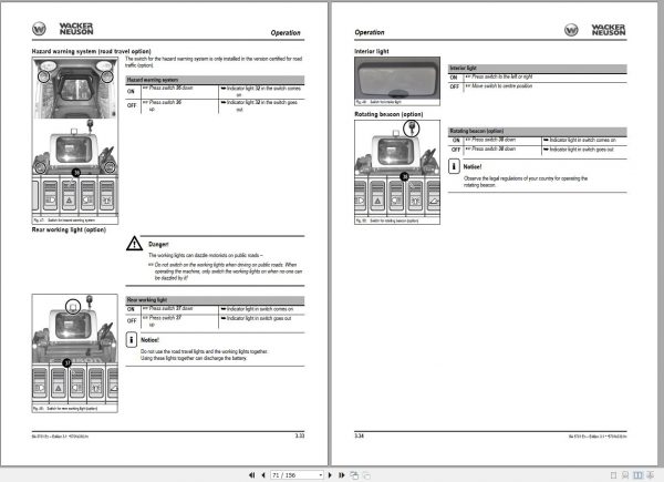 Wacker Neuson Skid Steer Loader Wheel Loaders 501 Operators Service Parts Manual EN DE FR 3