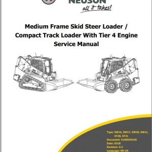 Wacker Neuson Skid Steer Loader Wheel Loaders SW16 Operators Service Parts Manual EN FR ES 1 1