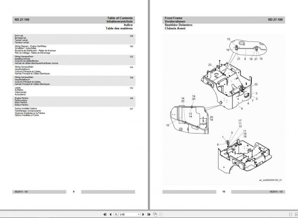 Wacker Neuson Tandem Roller RD27 Operators Manual Service Manual Spare Parts Catalog 0620510 2