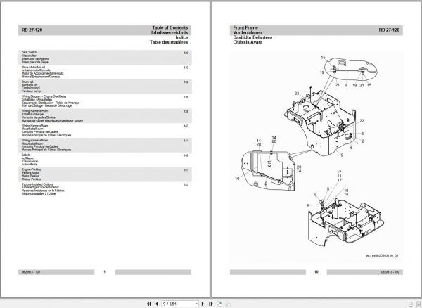 Wacker Neuson Tandem Roller RD27 Operators Manual Service Manual Spare Parts Catalog 0620513 2