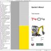 Wacker Neuson Track Excavators 1404 Operator Service Manual Spare Parts Catalog 1