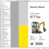 Wacker Neuson Track Excavators ET16 Operator Service Manual Spare Parts Catalog 1