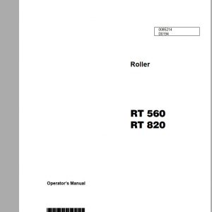 Wacker Neuson Trench Roller RT 560 Operators Manual Service Manual Spare Parts Catalog 0006594 1