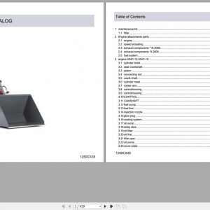Wacker Neuson Weidemann Wheel Loaders 1250 CX35 Repair Parts Manual 2009 1