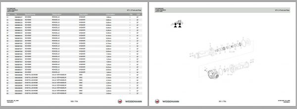Wacker Neuson Weidemann Wheel Loaders 3070 CX60 CX80 Repair Manual Parts Manual EN FR DE 3