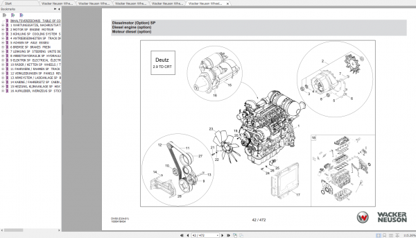 Wacker Neuson Wheel Dumper DV60 Operator Service Manual Spare Parts Catalog 3