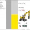 Wacker Neuson Wheel Excavators EW100 Operator Service Manual Spare Parts Catalog 2