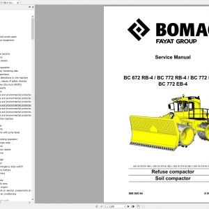 BOMAG 24.9GB Full Service Manual Service Training Operation Maintenance Manual DVD 2