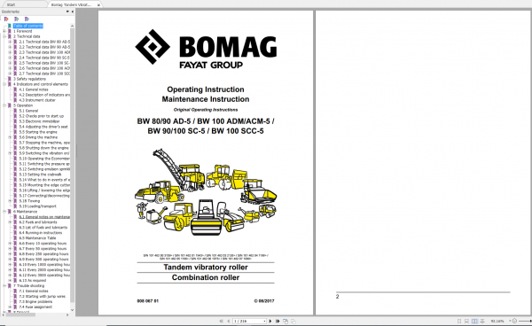 BOMAG 24.9GB Full Service Manual Service Training Operation Maintenance Manual DVD 4