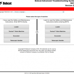 Bobcat BATS v2.4 11.2021 Advanced Troubleshooting System 1