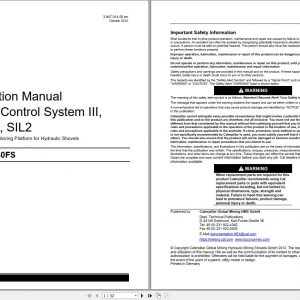 CAT 6040 FS Hydraulic Shovel Board Control System IIICAMPSIL2 Operation Manual 3847014.00 1
