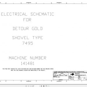 CAT 7495 Hydraulic Mining Shovel Electrical Schematic 141481 1641689 X 1
