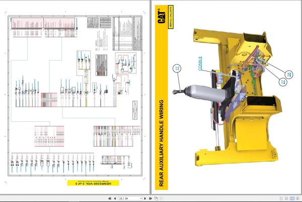 CAT Backhoe Loader 432F 444F Electrical Hydraulic System Schematic 2