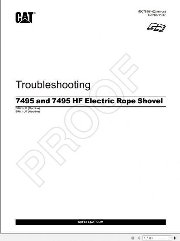 CAT Electric Rope Shovel 7495 and 7495 HF Troubleshooting M0078364 2 en us 10.2017 1