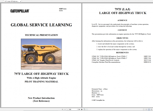 CAT Heavy Equipment Service Training Collection CD 2