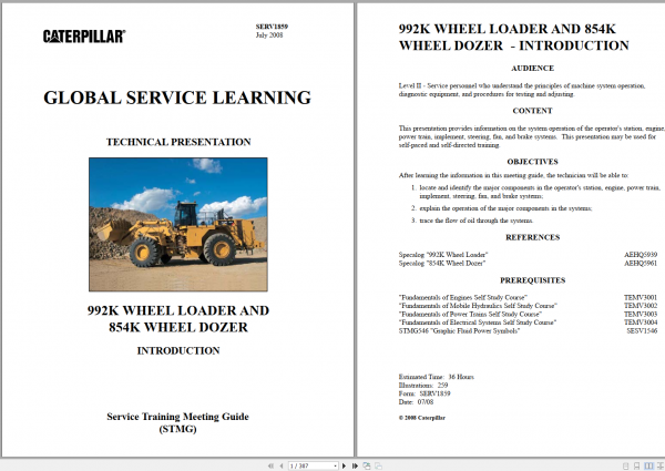 CAT Heavy Equipment Service Training Collection CD 4