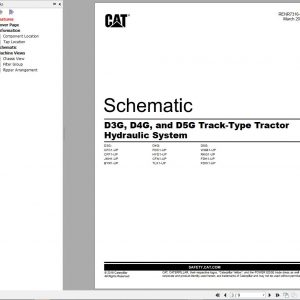 CAT Track Type Tractor D3G D4G D5G Hydraulic System Schematic 1