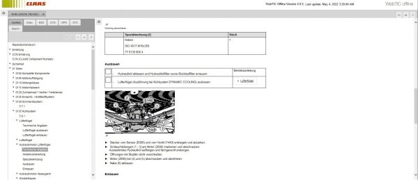 CLAAS WebTIC Offline DE German 05.2022 Operator Manual Repair Manual Service Documentation DVD 4