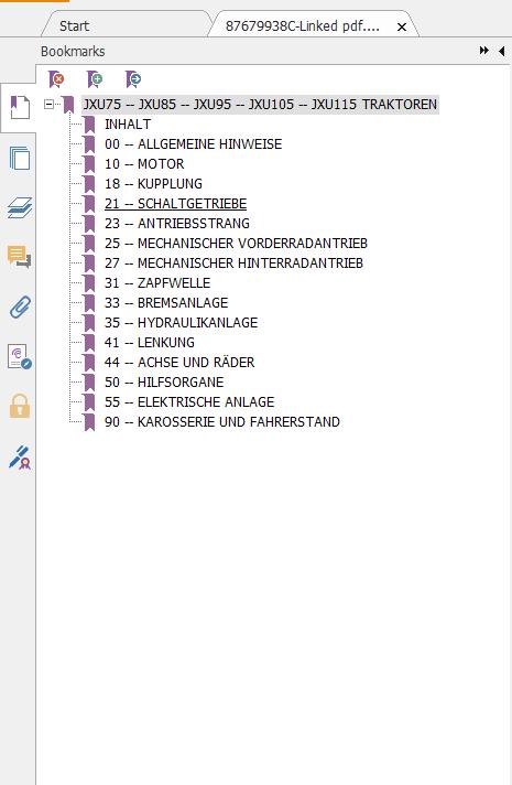 Case IH Tractors JXU75 JXU85 JXU105 JXU115 Service Manual 87679938C German 3