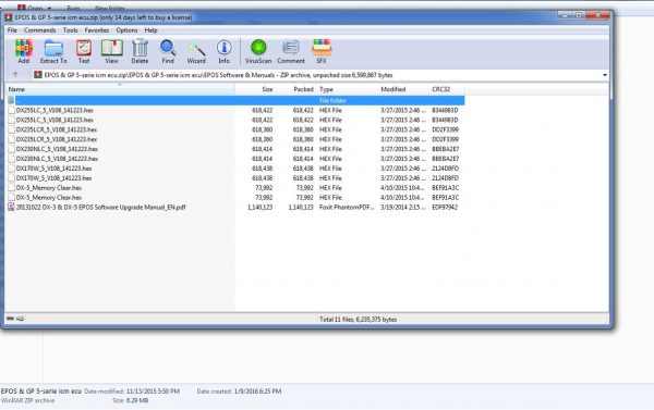 DOOSAN EPOS FLASH FILE Modification hex DVD 9