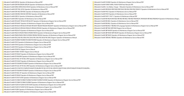 DVD3 Mitsubishi Forklift 5.97GB MCFA New Updated 05.2022 Manuals PDF DVD 1