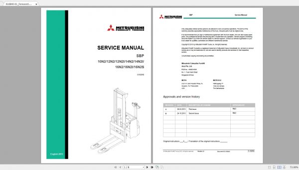 DVD3 Mitsubishi Forklift 5.97GB MCFA New Updated 05.2022 Manuals PDF DVD 8