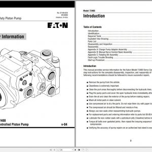 Eaton Medium Duty Piston Pump Service Manual 917119 1