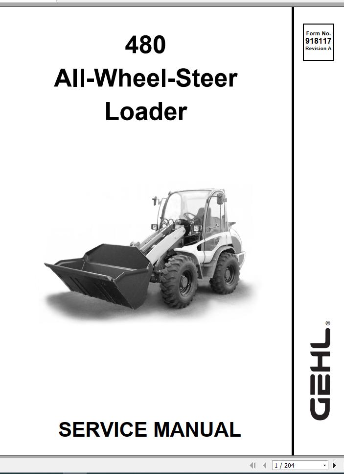 Gehl All Wheel Steer Loader 480 Service Manual 918117A 1