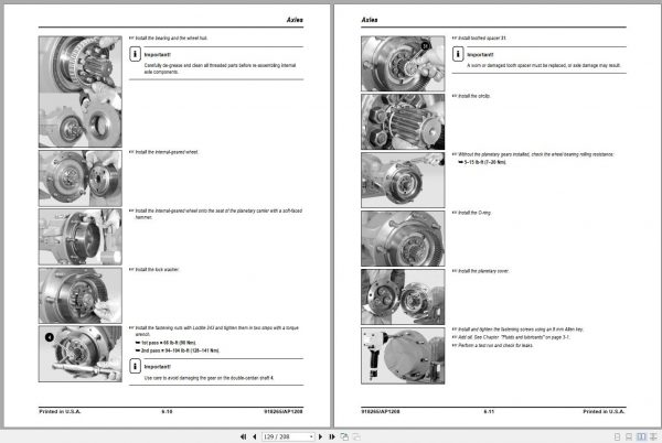 Gehl All Wheel Steer Loader AWS36 AWS46 Service Manual 918265A 2008 2