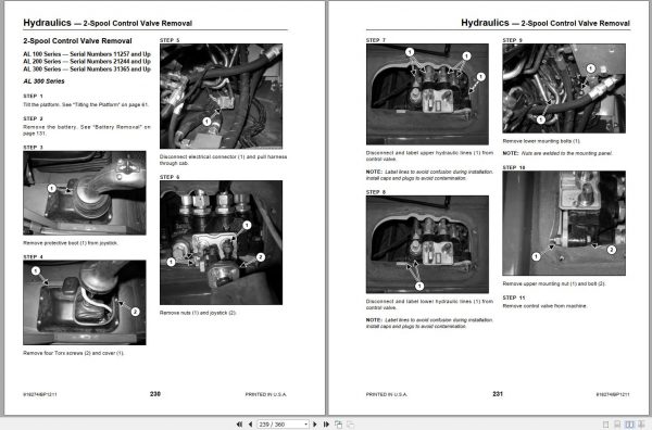 Gehl Articulated Loader AL140 AL240 AL340 Service Manual 918274 12 2